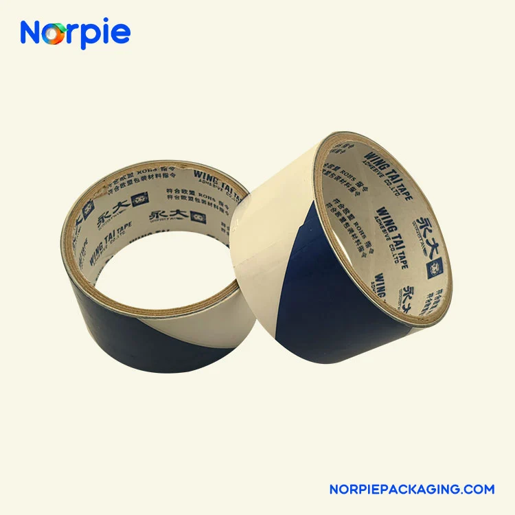 Modrá a bílá výstražná páska